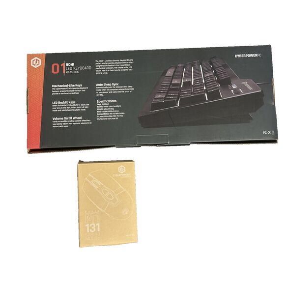Cyberpower Play Ready PC Wired Gaming Keyboard 01 Nohi + Elite Mouse M1 Bundle - Picture 2 of 5